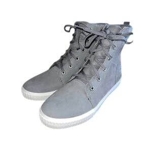 TIMBERLAND Wmn's sz 9.5 SKYLA BAY 6-INCH DARK GREY NUBUCK Hightop SNEAKER A2C3H